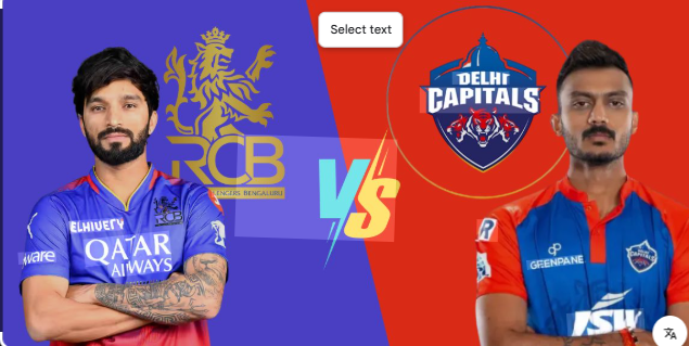Royal Challengers Bengaluru Vs Delhi Capitals Match Scorecard