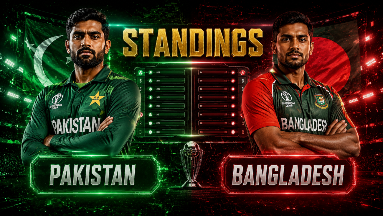 Pakistan National Cricket Team Vs Bangladesh National Cricket Team Standings