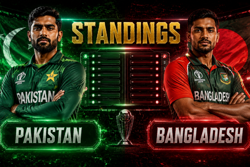 Pakistan National Cricket Team Vs Bangladesh National Cricket Team Standings
